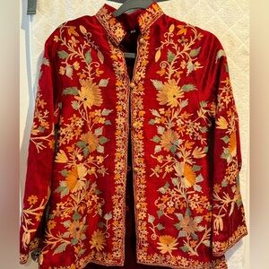Rare piece - one of a kind embroidered jacket from Kashmir, India (Brand new)